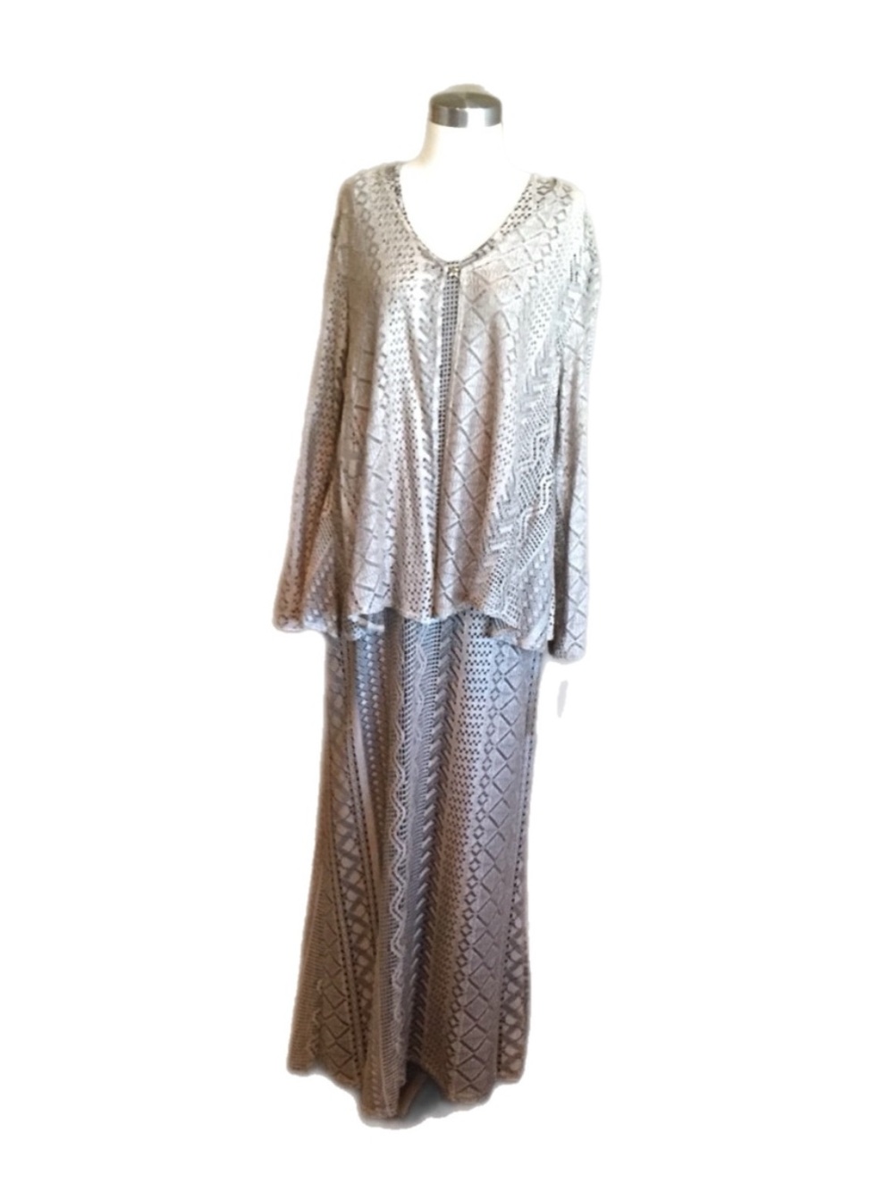 Y2K Vintage Metallic Crocheted Dress and Jacket Size 14 - Nordstrom’s